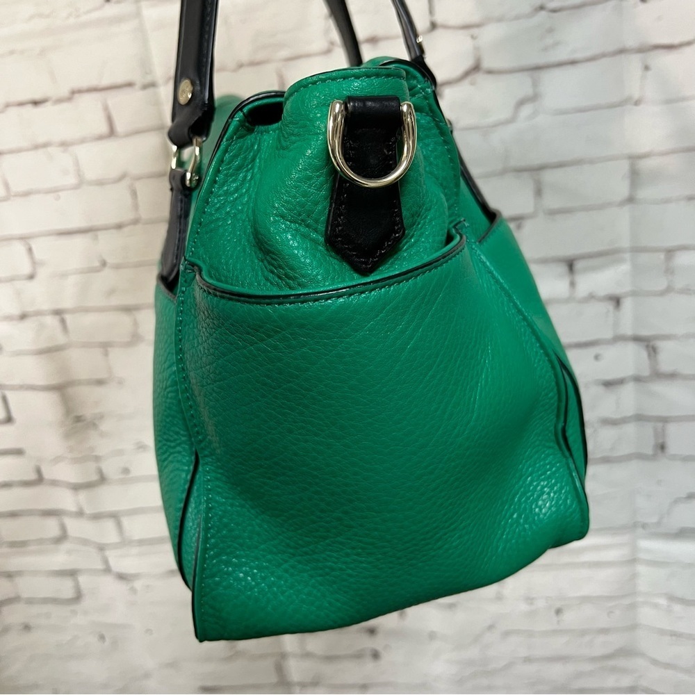 DIANE Von FURSTENBERG Spring Green LEATHER CONVERTIBLE Crossbody SATCHEL BAG - Picture 8 of 16